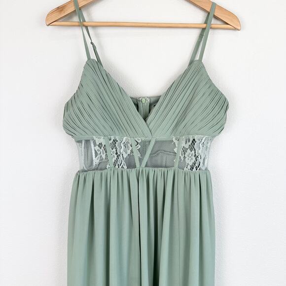 Lulus Kaylin Sage Pleated Lace Maxi Dress - Picture 8 of 11